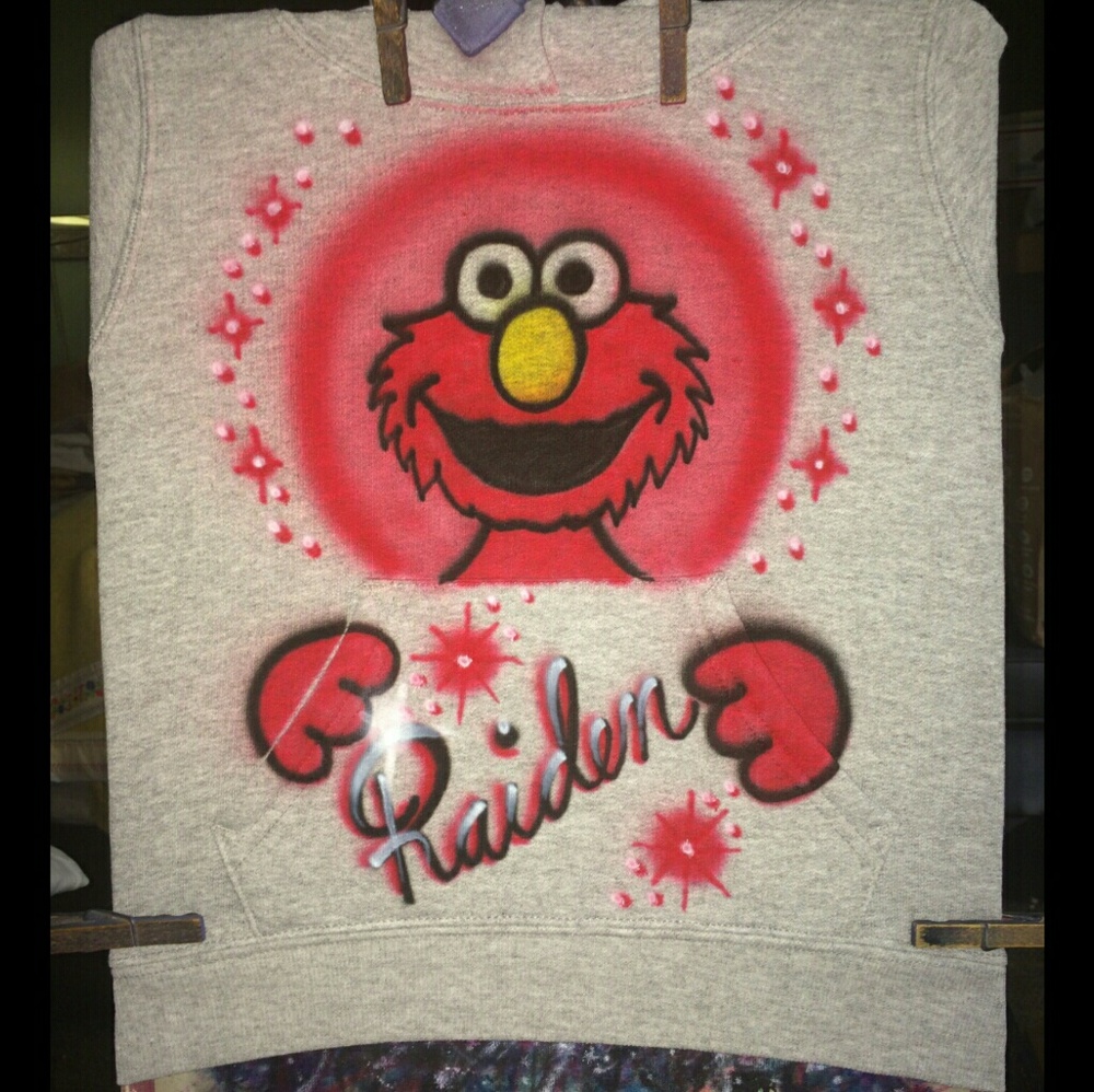 COPY - ELMO Airbrushed HOOD Custom Made Personalized